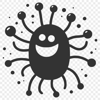 Bacterial cell microorganism illustration in vector format