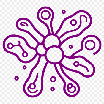Illustration of various types of bacteria in a microscopic setting, suitable for vector design and commercial use.