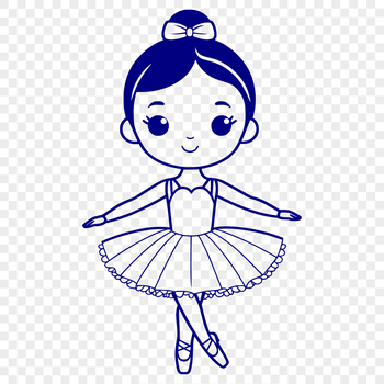 Ballerina dancer in a ballet pose, vector graphic art