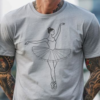 Vector illustration of a ballerina in dance pose.