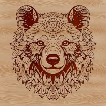 An ornate rendering of a wild animal's head, created as a scalable vector graphic for various design applications.