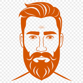 A high-quality illustration of a male figure with a beard.