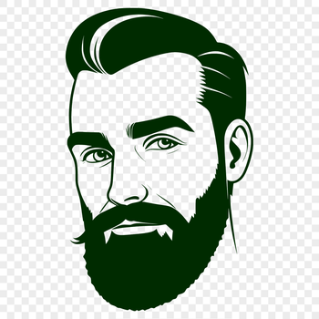 A detailed vector illustration of a mature man with a full beard.