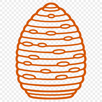 Illustrative beehive design with detailed honeycomb structure, suitable for digital cutting machines and vector art projects.