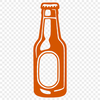 A digital illustration of a beer bottle, suitable for printing or cutting with a Cricut machine.