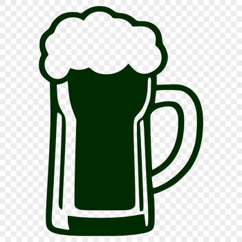 A stylized illustration of a glass of beer, suitable for various digital applications.