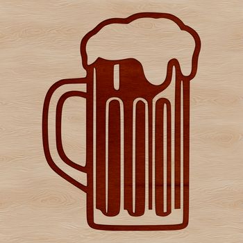 A graphic representation of a glass filled with beer.