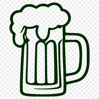 A simple illustration of a beer glass filled with liquid, suitable for various design purposes.