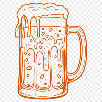 A graphic illustration of a cold drink in a glass, suitable for printing or digital use.