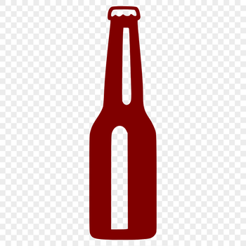 Close-up illustration of a beer bottle with label and cap, created as vector graphics for design purposes.