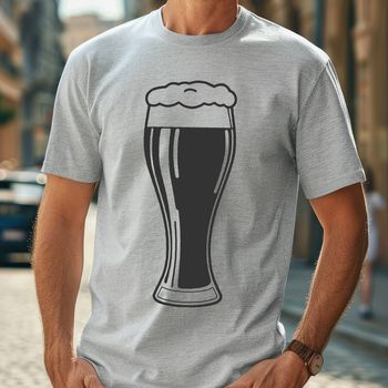 A detailed illustration of a glass containing beer, suitable for vector graphics and cutting machine designs.