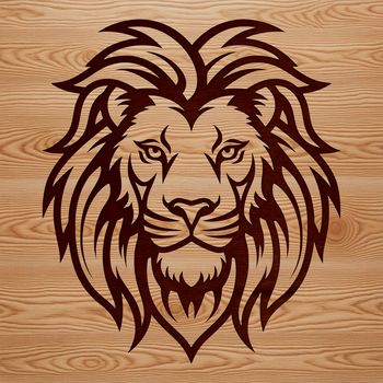 SVG illustration of a lion's head, suitable for vector art designs.