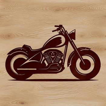A high-quality vector graphic of a motorbike in various angles.