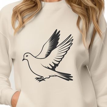 A detailed SVG design of a bird with a gentle appearance, suitable for various design applications.