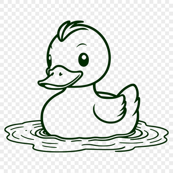 A single white duck standing on one leg in a grassy area.