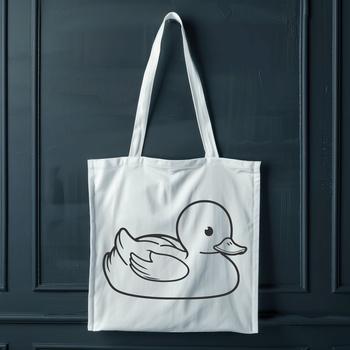 A clean line drawing of a bird commonly known as a duck, suitable for digital design.