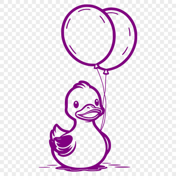 A digital illustration of a bird, specifically a duck, in a simple and stylized design.