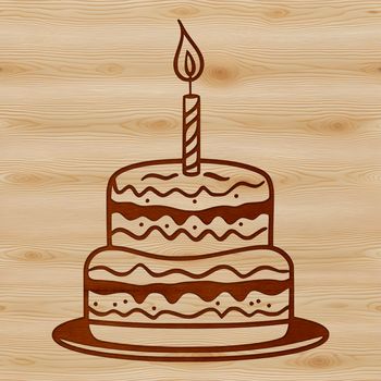 Colorful birthday cake design with candles and decorations, perfect for customizing with various digital editing tools.