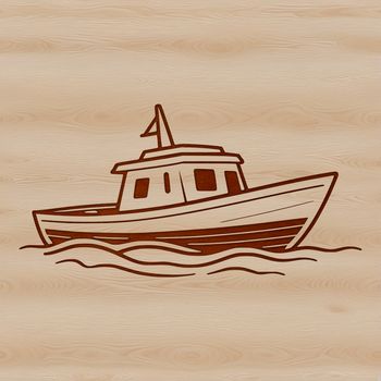 A high-quality vector illustration of a sailboat on calm waters.