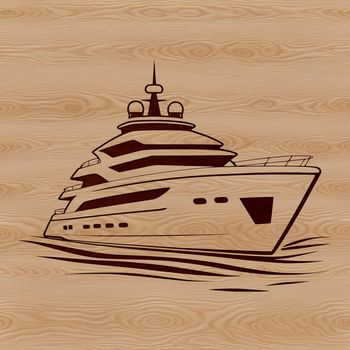 A graphic representation of a sailboat designed for digital use.