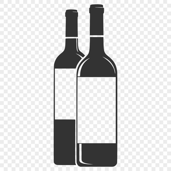 A wine bottle design in a vector format, suitable for digital use.