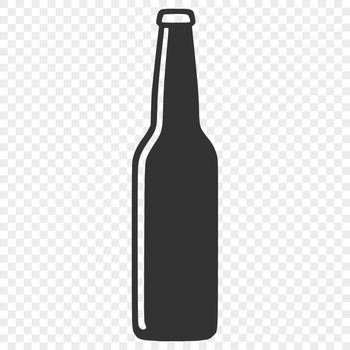 Illustration of a beer bottle in vector format, suitable for digital use.