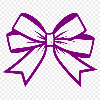 A simple vector bow design, ideal for crafting and DIY projects.
