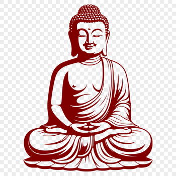 A religious icon representing the Buddha figure in vector format.