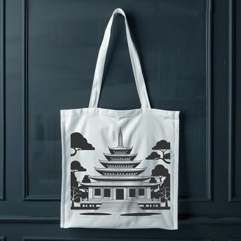 Buddhist temple icon with intricate design elements, suitable for vector graphics and digital design.