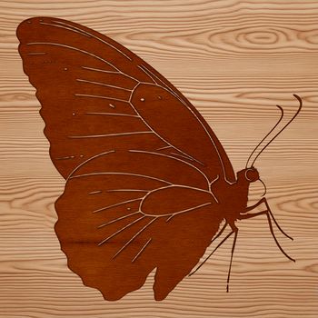 A colorful butterfly with delicate wings and body, suitable for various applications in gardening and design.