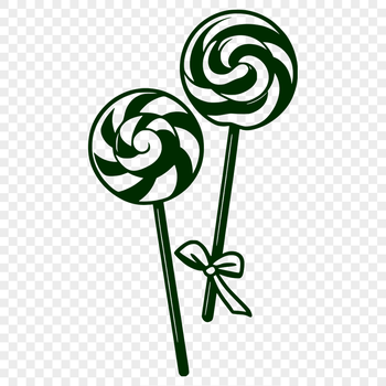 A colorful lollipop made up of rounded shapes, suitable for digital printing or vector editing.