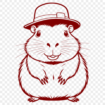 Illustrative representation of a capybara, a large rodent native to South America.