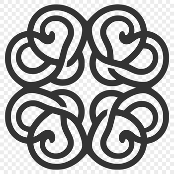 A detailed, ornate illustration of Celtic-inspired patterns and shapes in a vector format.