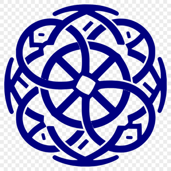 Traditional Celtic motif with intricate shapes and embellishments available as a free download.