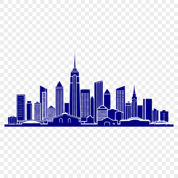 Illustrative city skyline vector design, suitable for graphic projects.