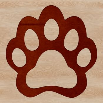 A detailed illustration of animal paw prints, suitable for clip art and vector design.