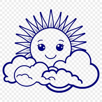 A stylized vector illustration of the Sun with rays extending from its center.