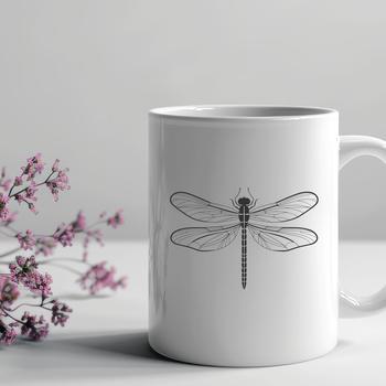 Illustrated dragonfly design in vector format, suitable for digital crafting and graphic applications.