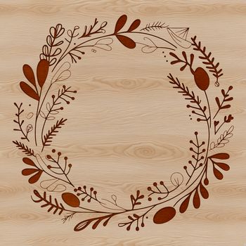 An open-source vector graphic illustration of a woven flower wreath suitable for various digital applications.