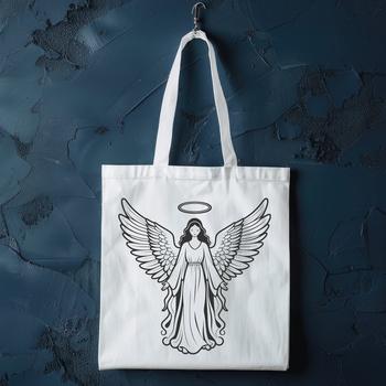 Illustrated angel icon in vector format.