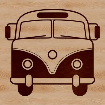 A high-quality digital representation of a bus vehicle, suitable for vector design projects.