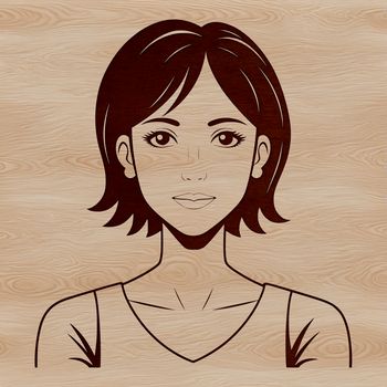 Illustrated female figure in various poses and styles