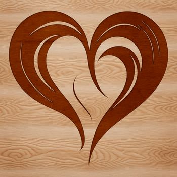 A stylized heart shape, vector graphics design for various applications.