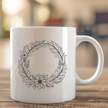 A detailed floral design in the form of an intricately crafted wreath.