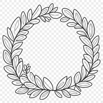 A floral arrangement in the shape of a circular wreath, suitable for vector design.