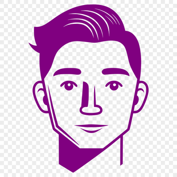 Clip art image of a man suited for use in graphic design projects.