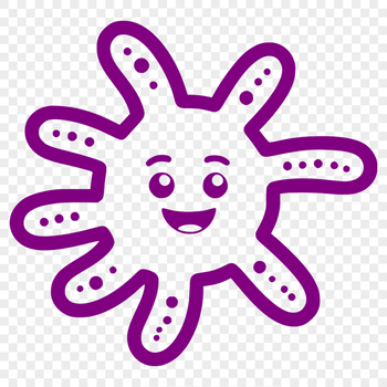 An illustration of a single bacterial cell, suitable for graphic design projects.