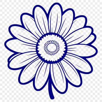 A digital illustration of a daisy flower in vector format.