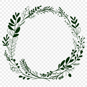 A digital floral wreath design created in vector format for cutting machines and laser cutters.