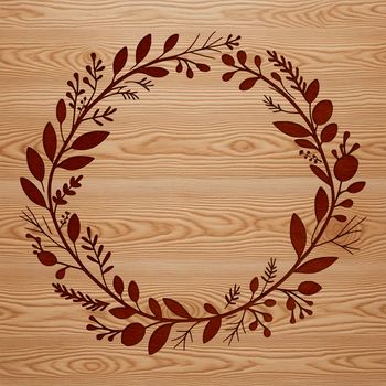 A decorative floral wreath design made using vector art.